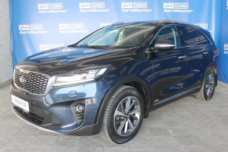 синий Kia Sorento 2.4 AT (188 л.с.) 4WD 2019